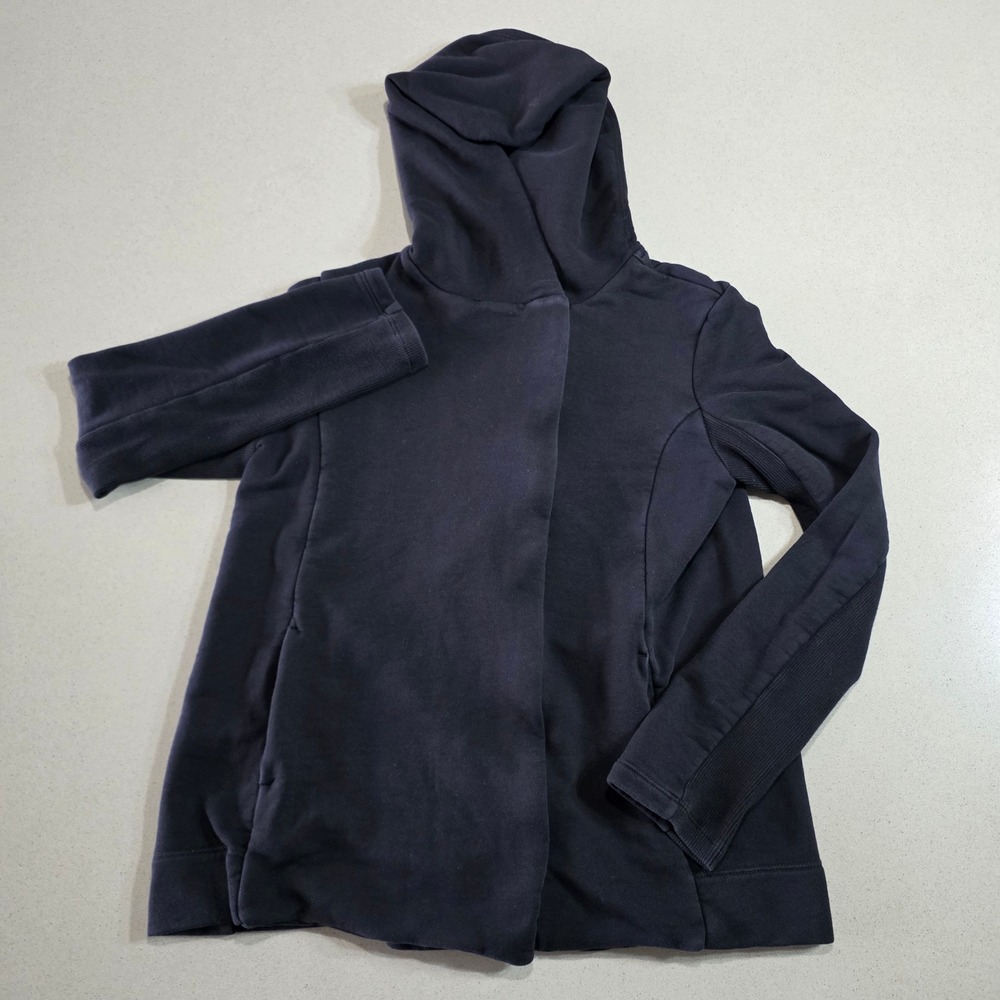 Standard James Perse Navy Blue Hooded Cardigan Jacket Size 3 L